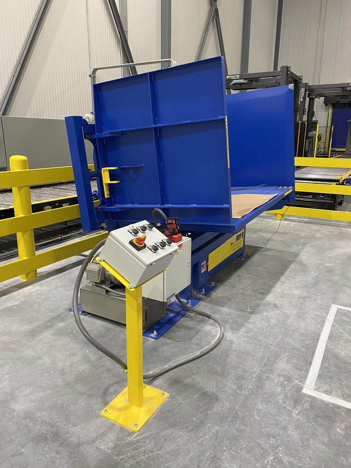 Newly installed mechanical equipment with control stand