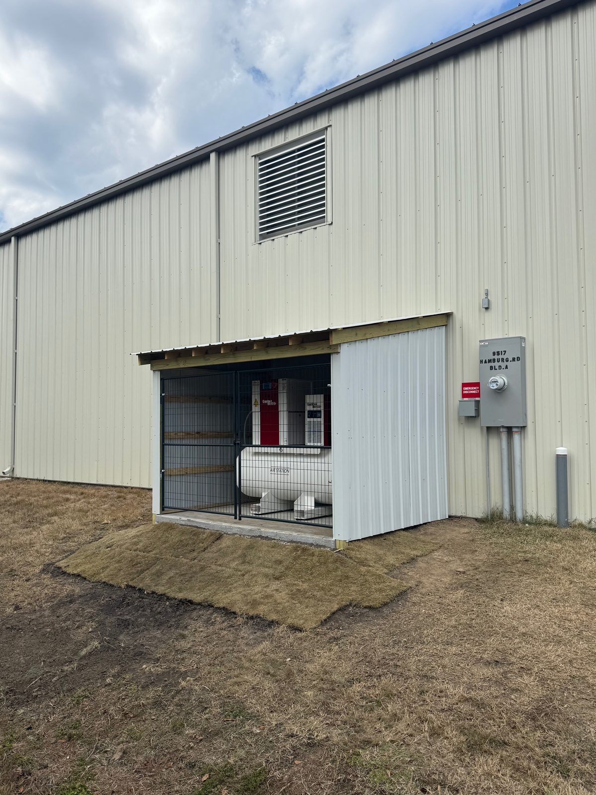Exterior mechanical enclosure with process piping connections