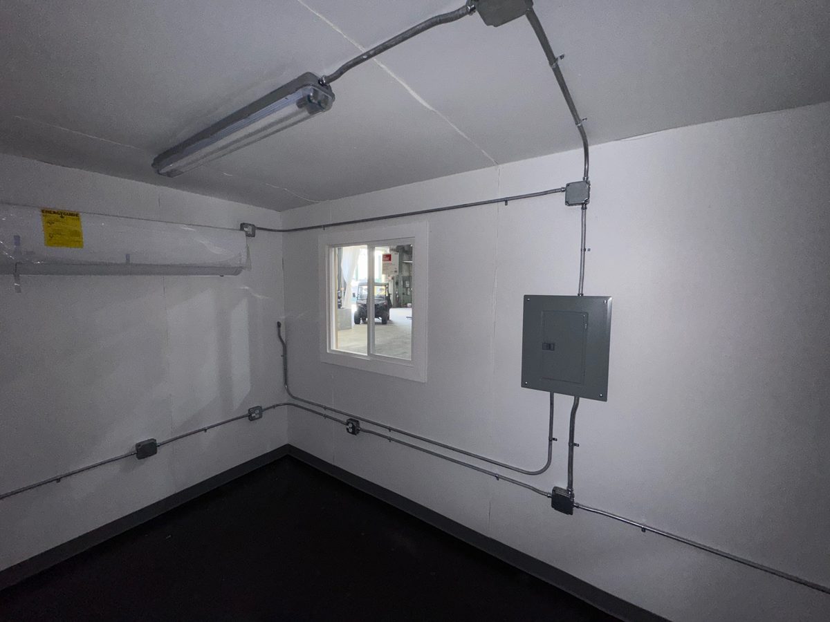 Clean conduit and piping installation in a finished equipment room